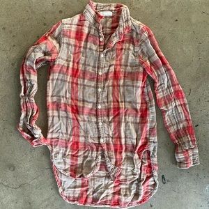 CP Shades Double cotton plaid top